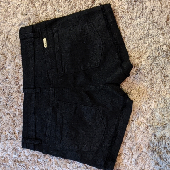 KanCan Black Slightly Distressed Denim Short - Picture 2 of 2